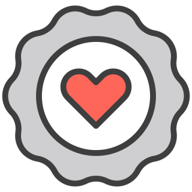 a seal with a heart on it