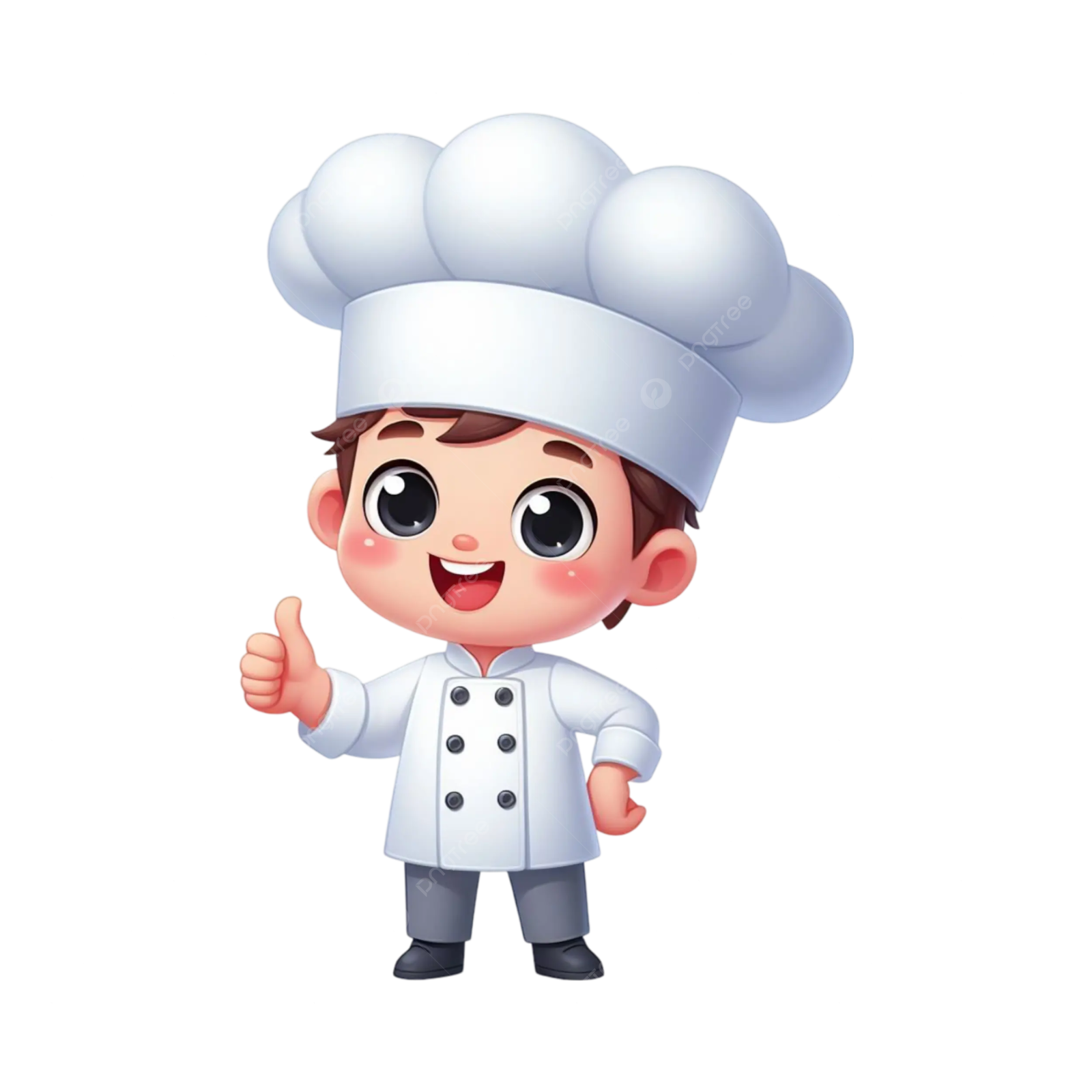 a cartoon character in a chef's uniform