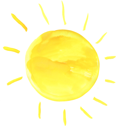 a watercolor drawing of the sun