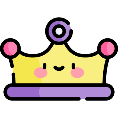 a cartoon crown on a white background