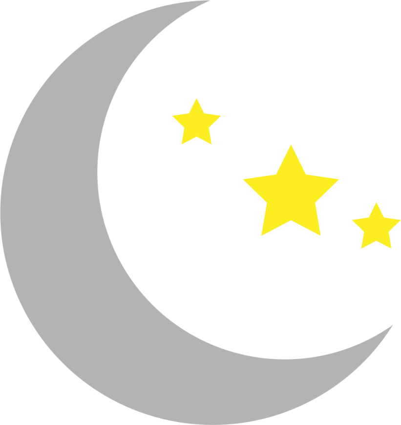 a crescent with three stars on it