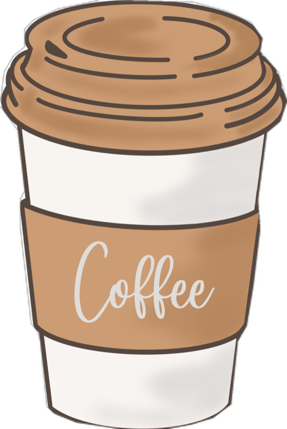a coffee cup with the word coffee on it