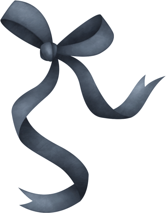a black ribbon on a white background