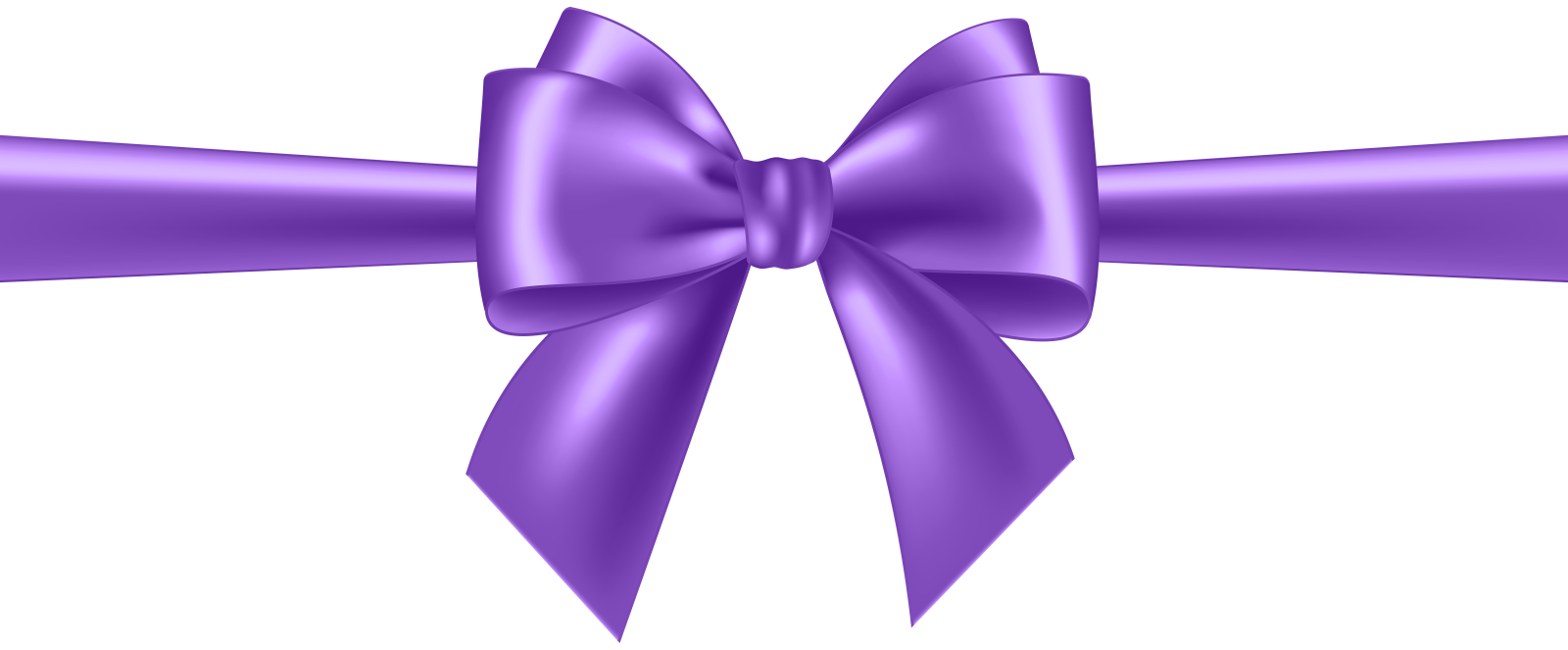 a purple bow on a white background