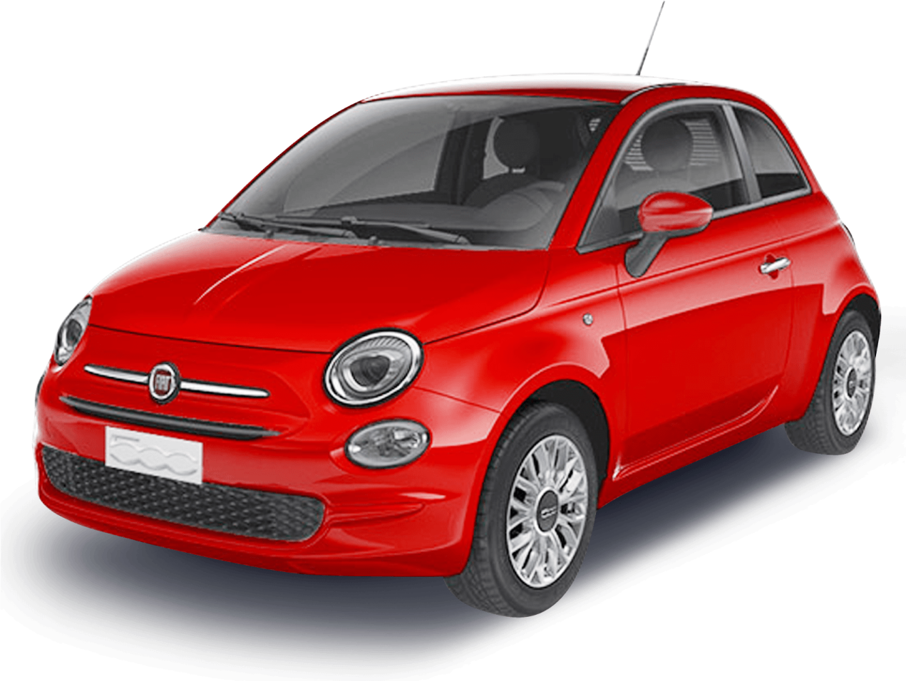 a red car on a white background