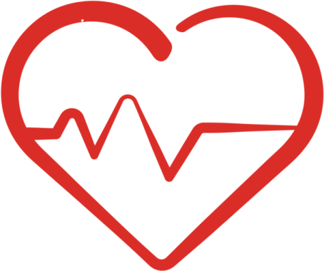a heart with a heartbeat in the middle
