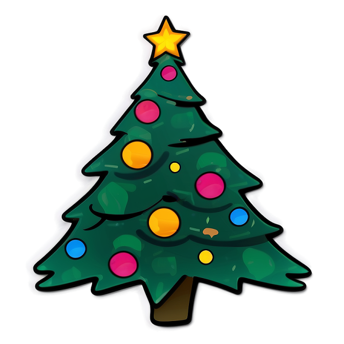 a christmas tree with colorful lights on it