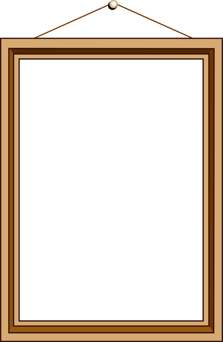 a wooden frame hanging on a wall