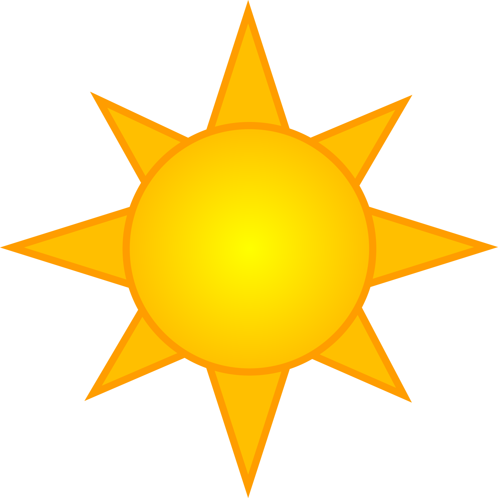 a yellow sun icon
