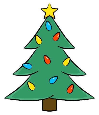 a christmas tree with lights on it