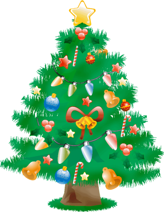 a christmas tree with ornaments on it
