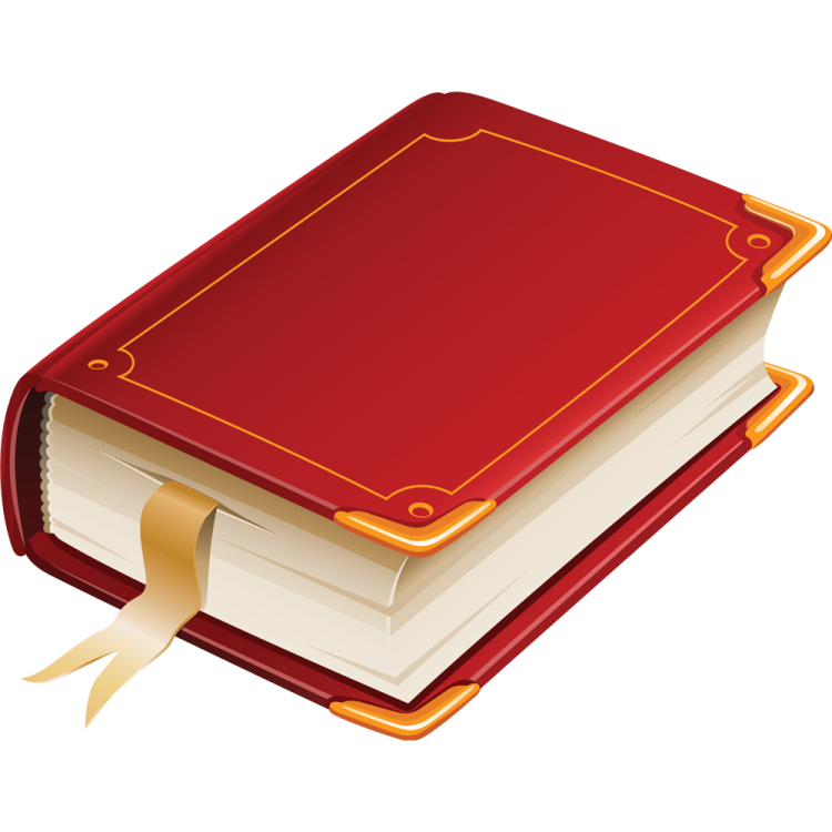 a red book with gold trim