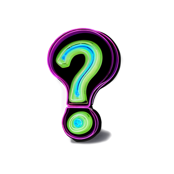 a question sign on a white background