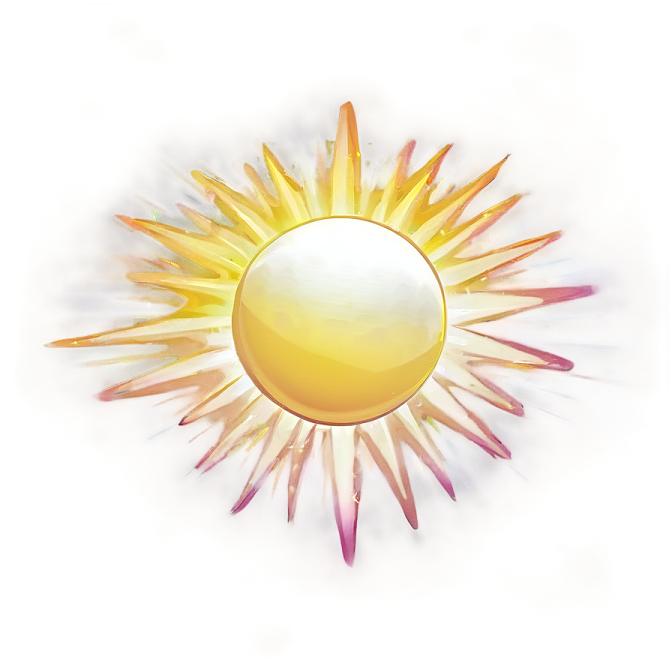 a drawing of a sun on a white background