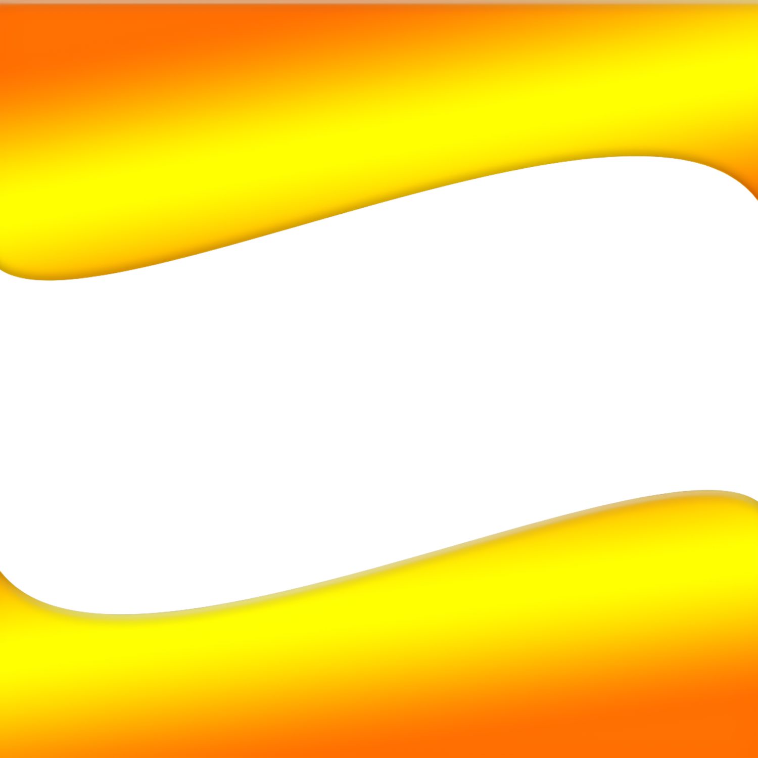 an orange and yellow background with a curved corner