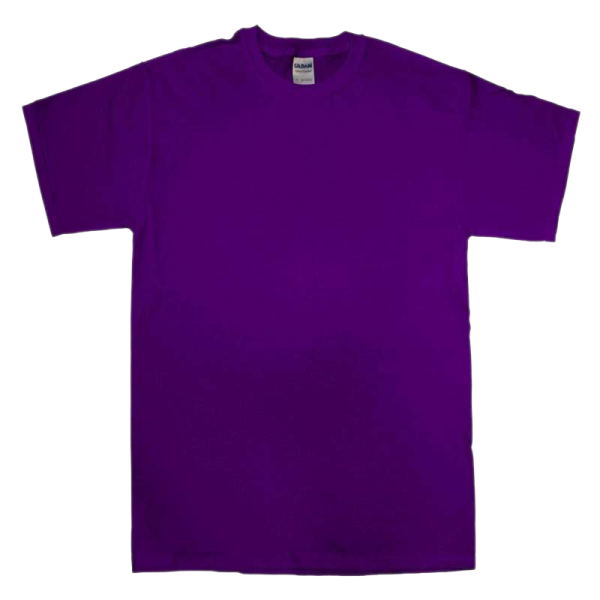 a purple t - shirt on a white background