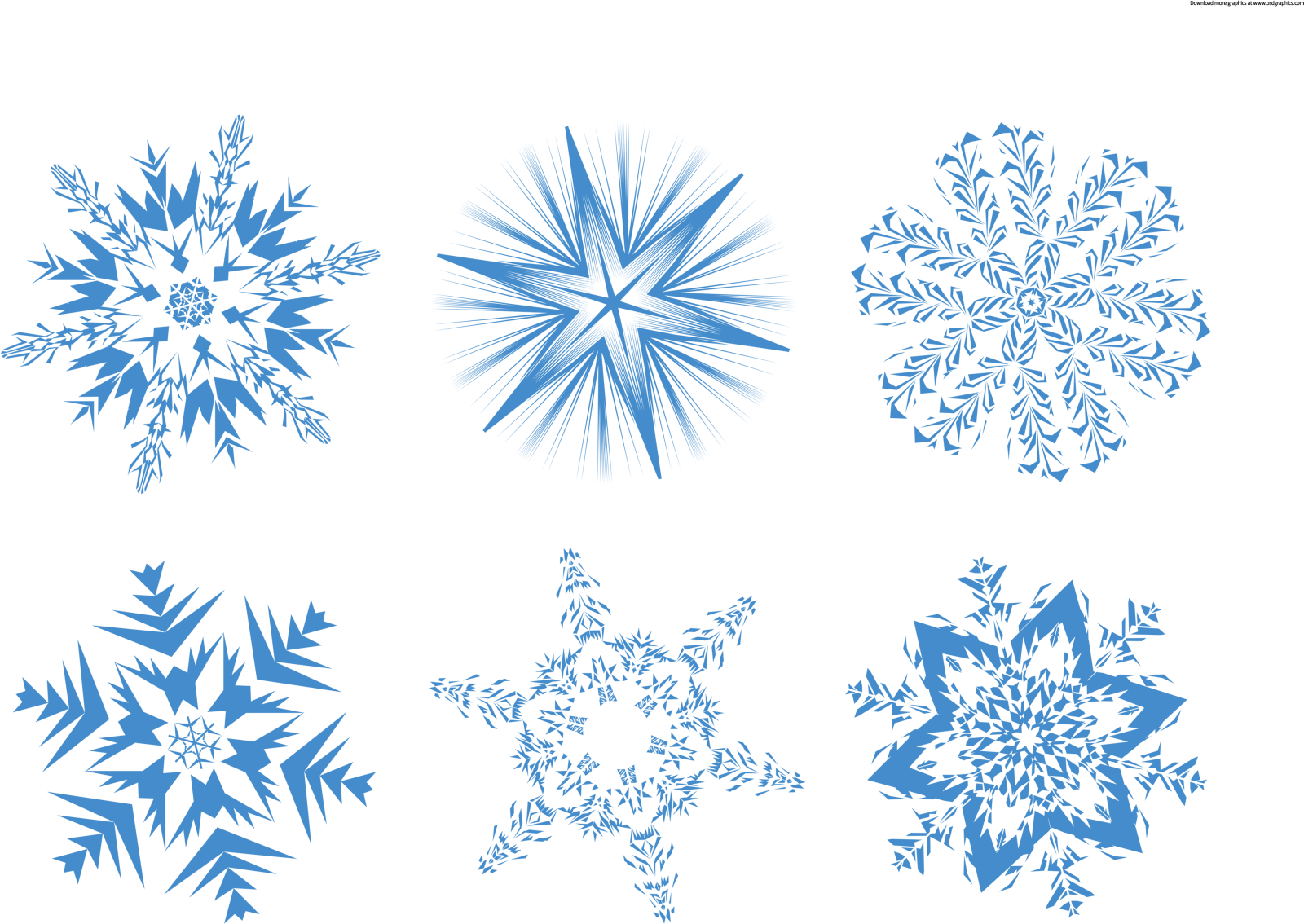 a set of four snowfls