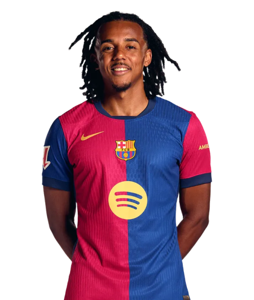 a young man wearing a barcelona fc home shirt