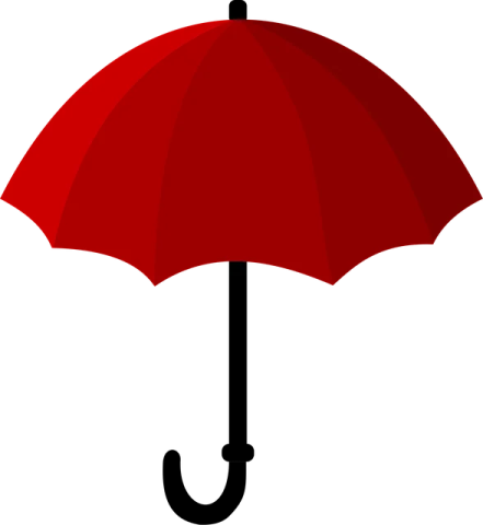 a red umbrella on a white background