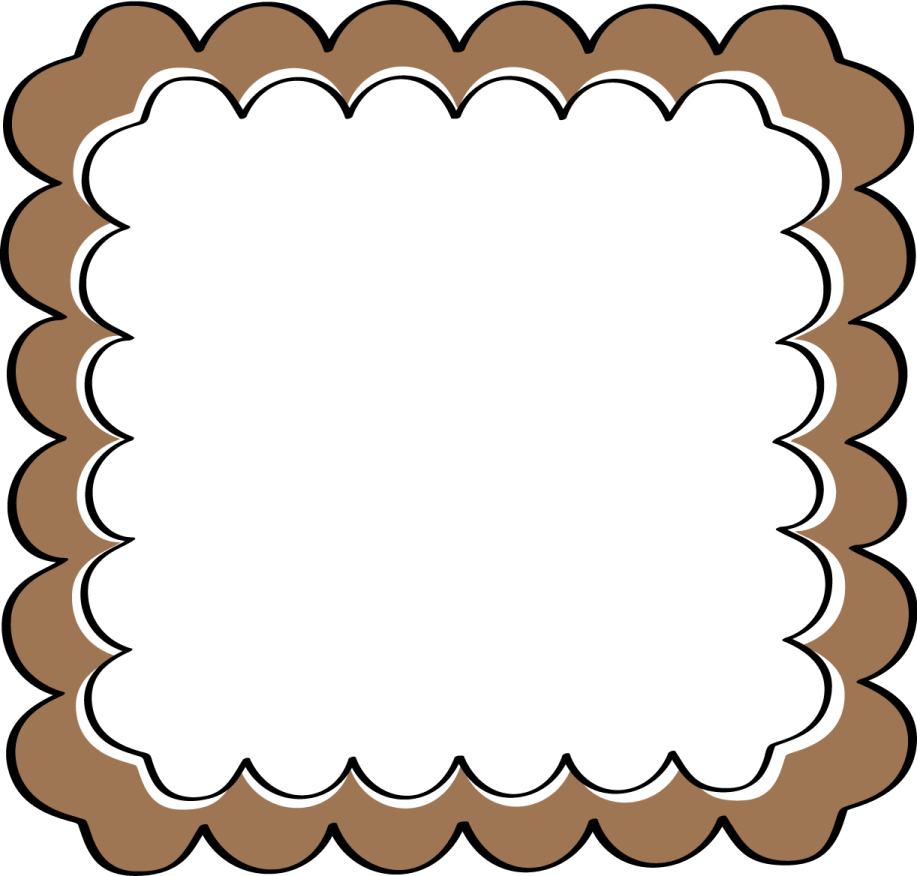 a brown and white frame on a white background