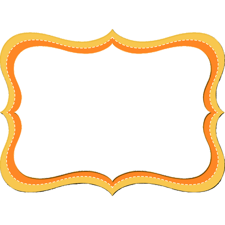 an orange frame with a white background
