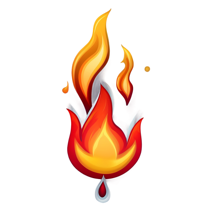 a burning fire with red and yellow flames