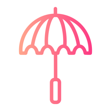 a pink umbrella with a white background