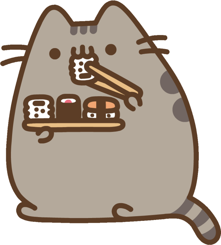 a brown cat with chop and chop in its mouth