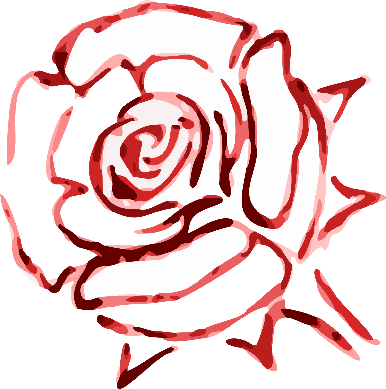 a drawing of a rose
