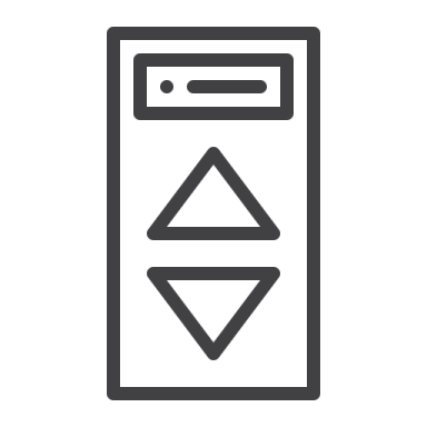 a black and white icon of a battery