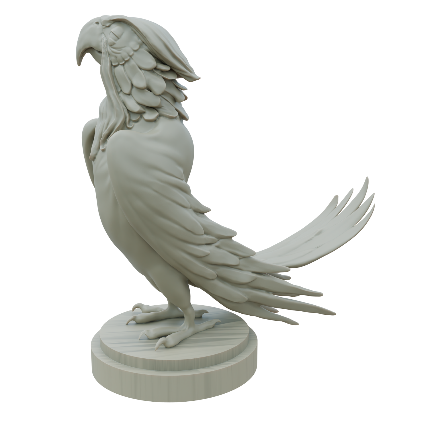 a statue of a bird on a pedestal