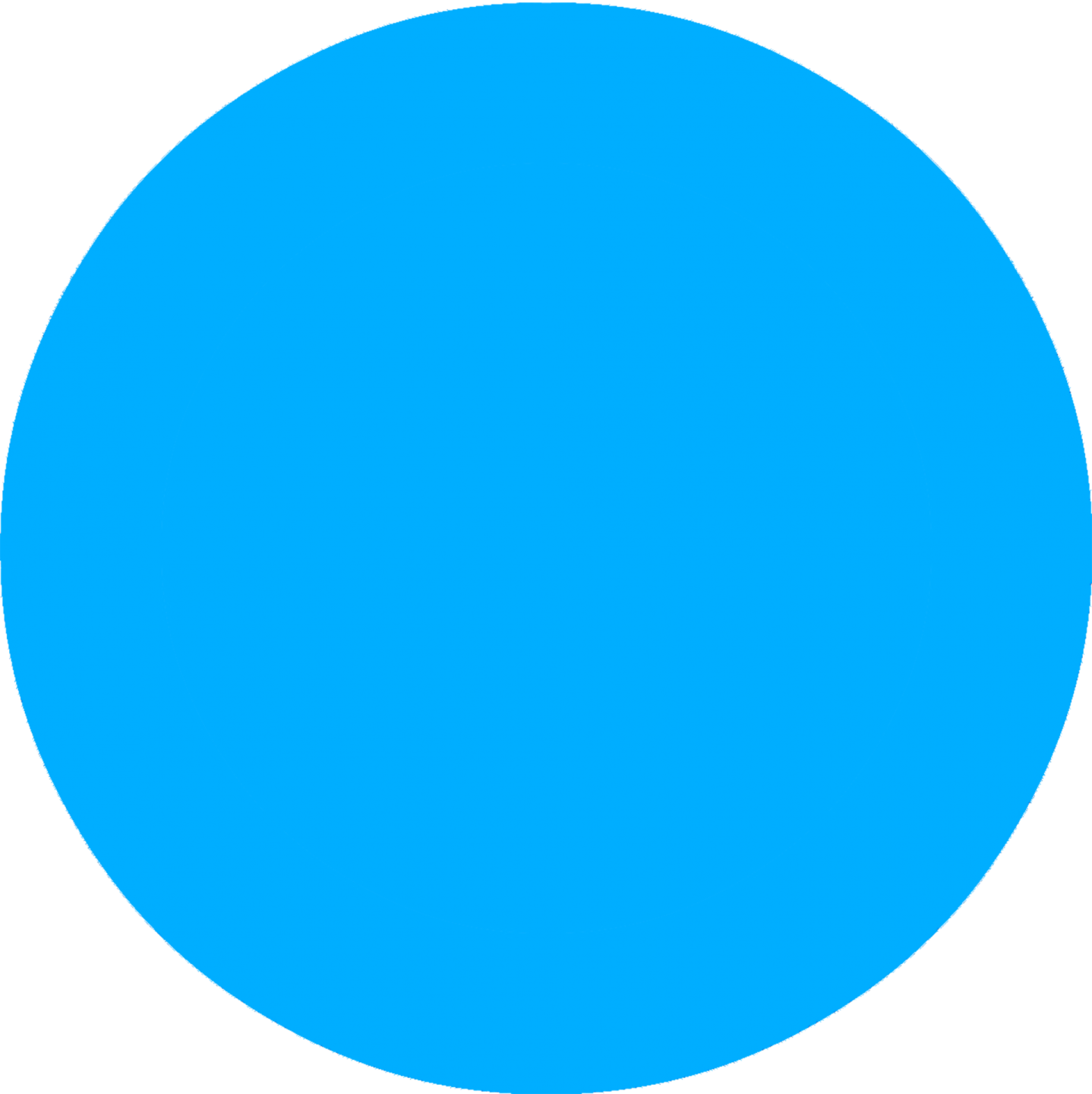 a blue circle on a white background