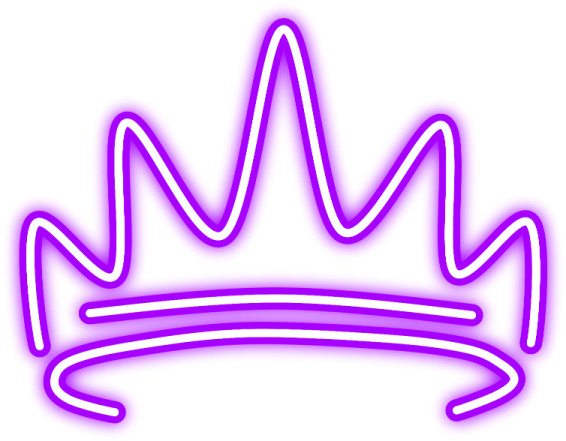 a neon sign with a crown on it