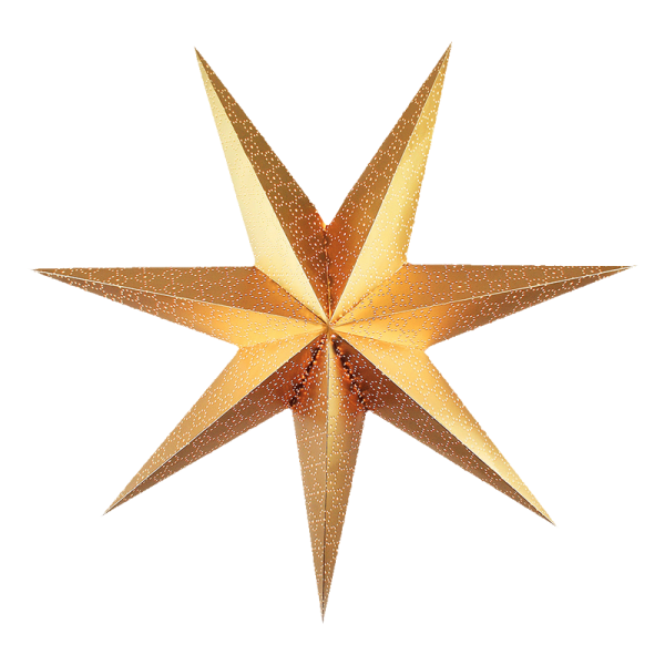 a gold moravian star on a white background