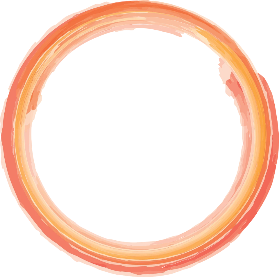 a circular painted with watercolors