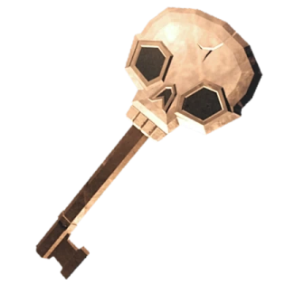a golden key on a white background