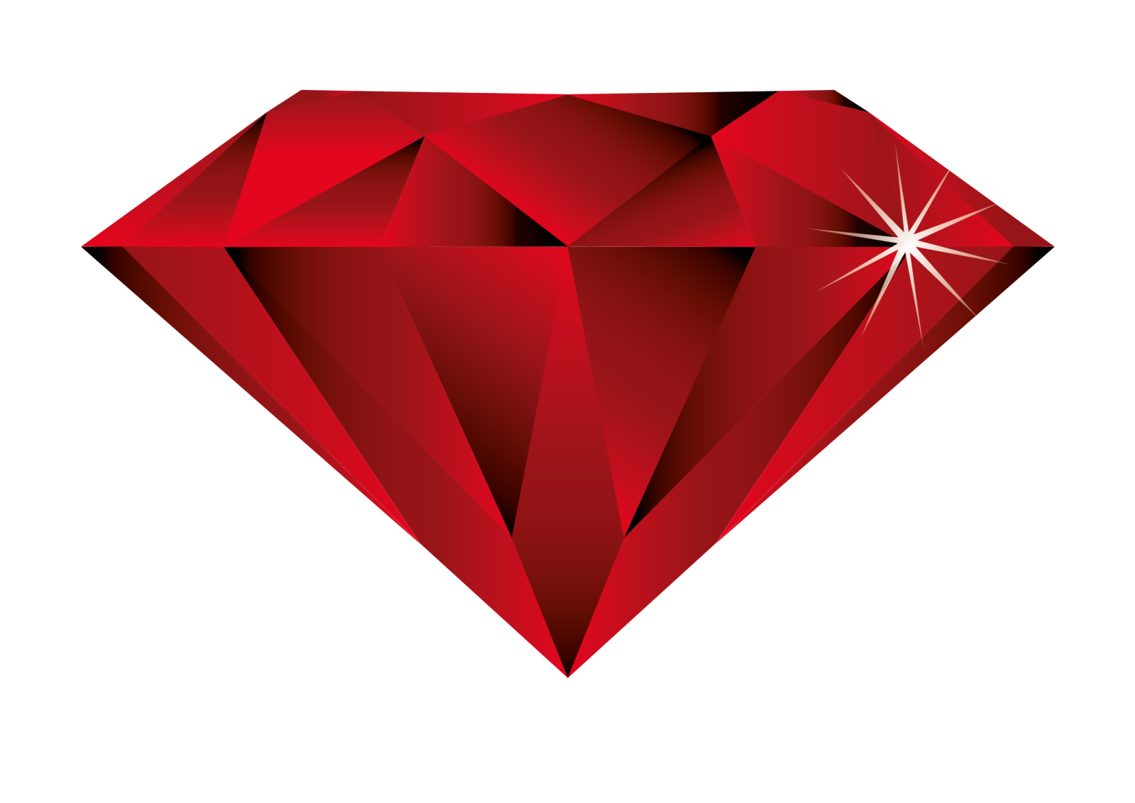 a red diamond on white background