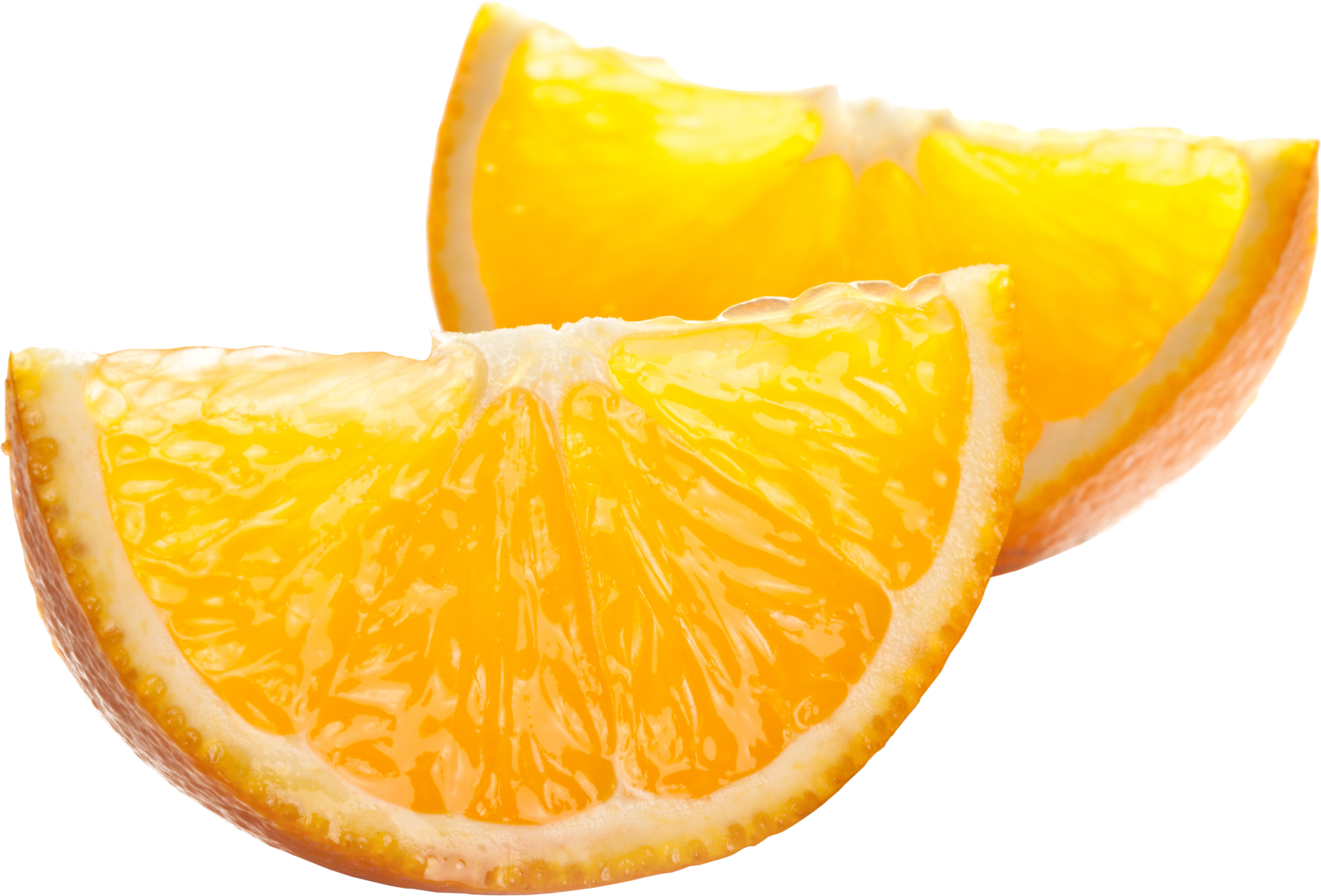 two halves of an orange