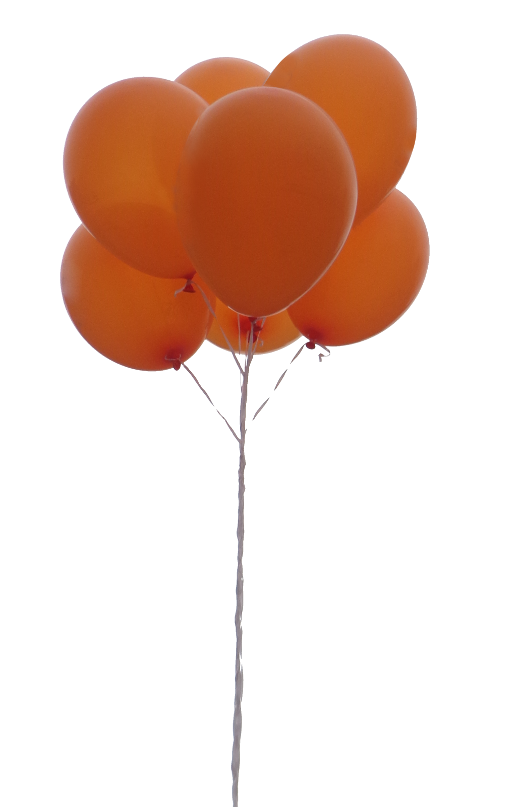 a bunch of orange balloons on a white background