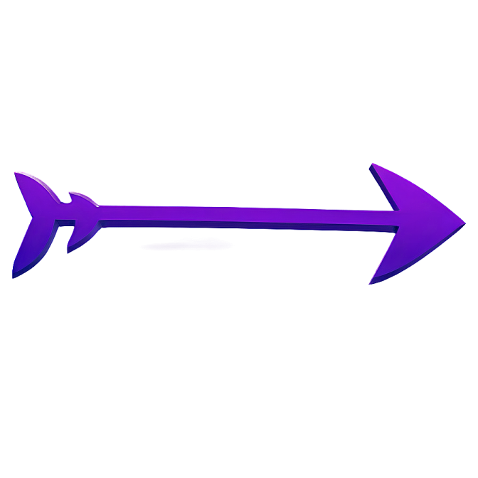 a purple arrow on a white background