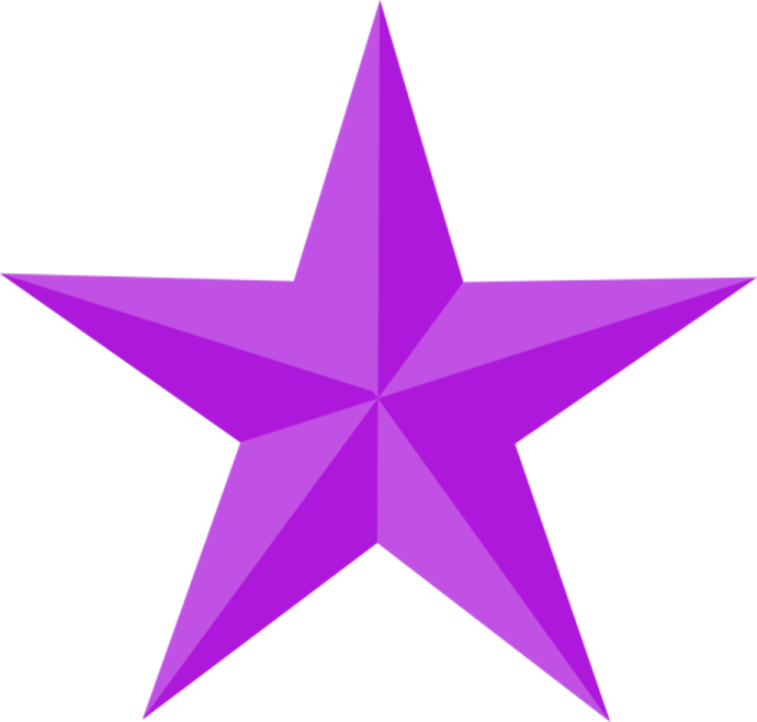 a purple star on a white background