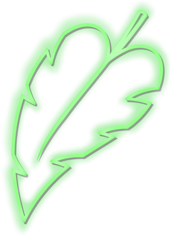 a green arrow in the shape of a heart