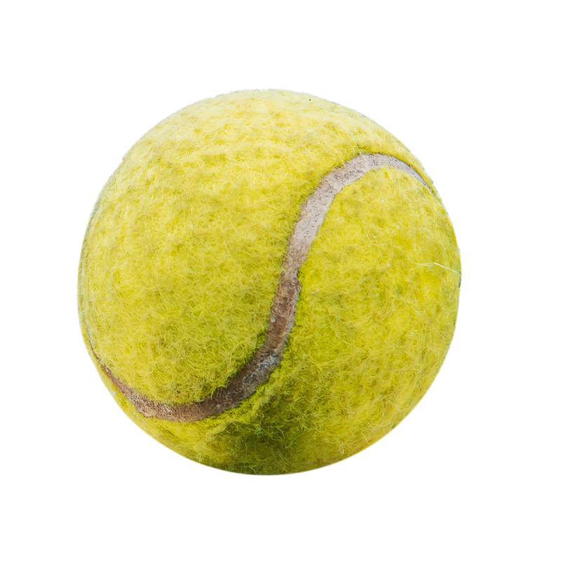a tennis ball on a white background