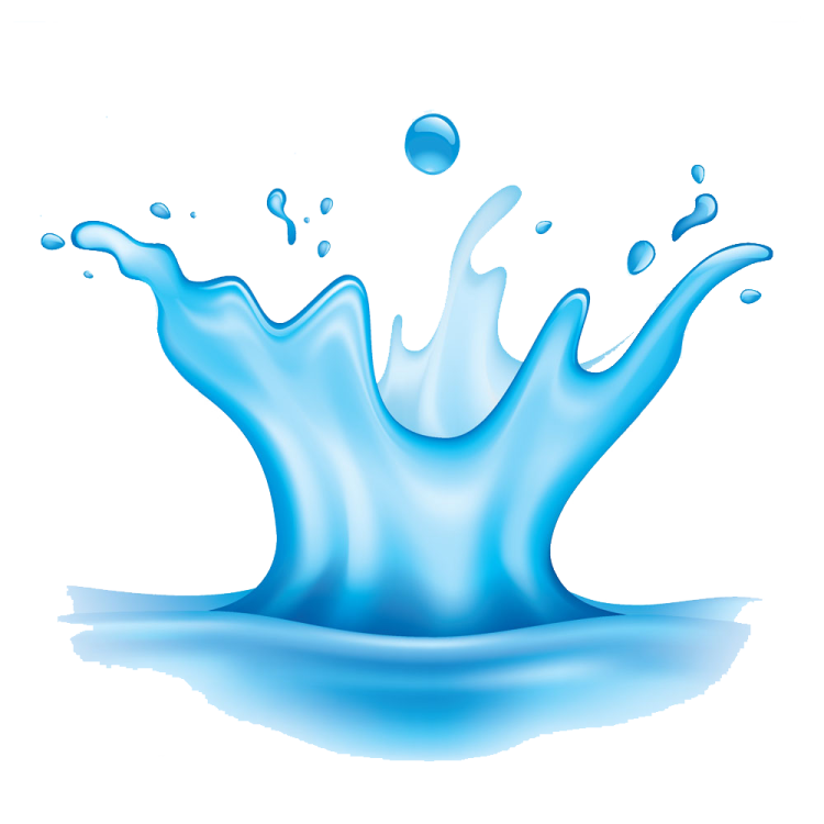 a splash of water on a white background