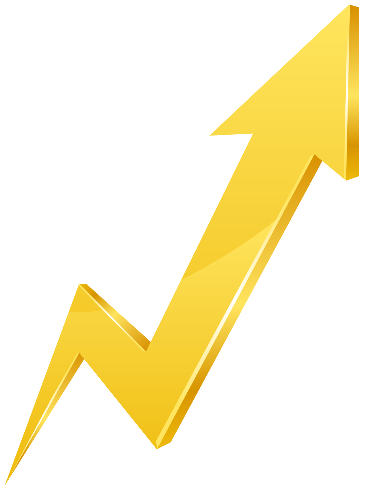 a gold arrow icon on a white background