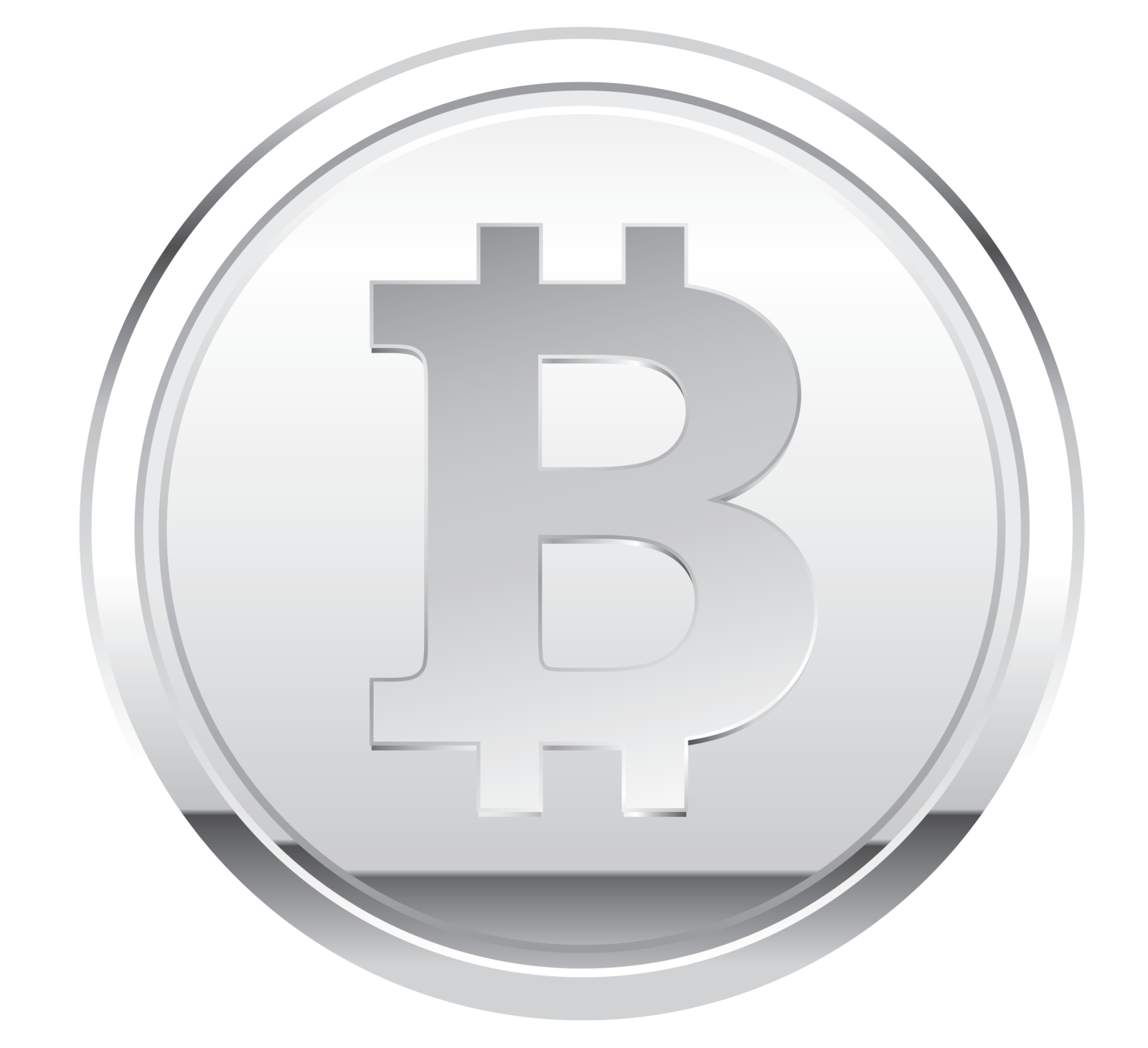 a silver coin with the letter b on it