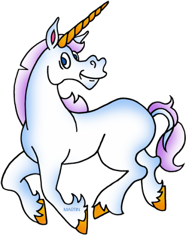 a drawing of a unicorn with a purple mane
