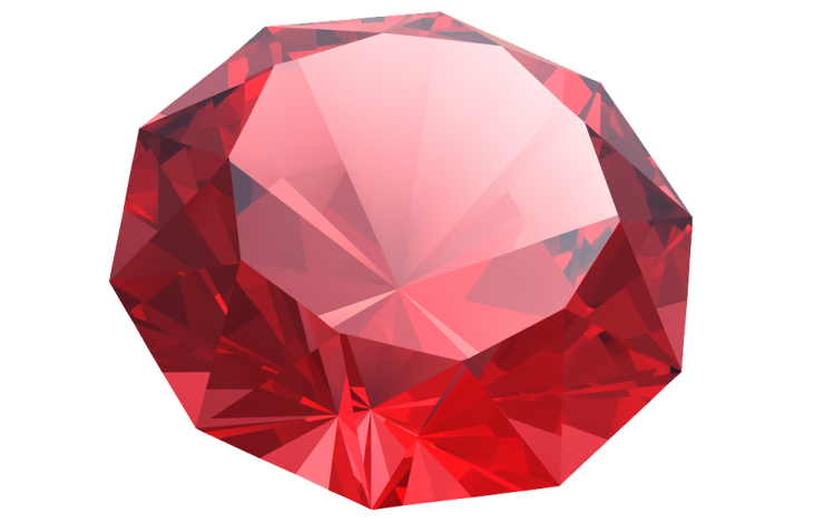 a red diamond on a white background