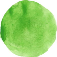 a green circle painted with watercolor