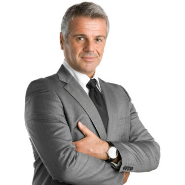a man in a suit with his arms crossed